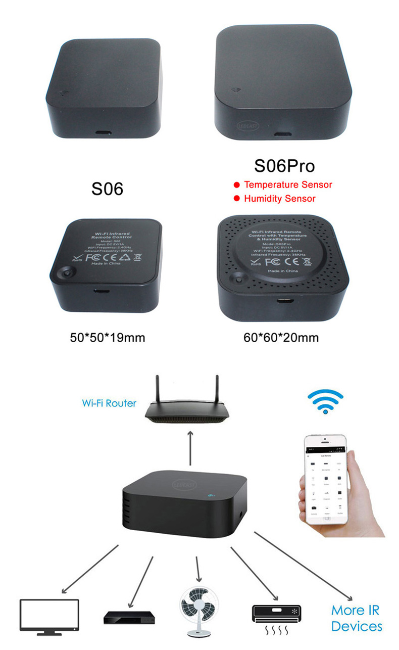 Faha - Universal IR remote controller with Temperature and Humidity sensor